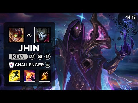 Jhin vs Ziggs ADC - KR Challenger - Patch 14.17 Season 14