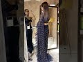 Navy Blue Sequence Saree With Ruffle Design Telugu Fashion Trends