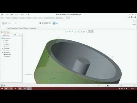 Revolve Cut feature in creo parametric (2.0/3.0/5.0)