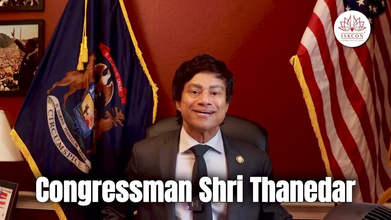 US Congressman Shri Thanedar congratulates ISKCON on the 60th Anniverrsary #iskcon #iskcontemple