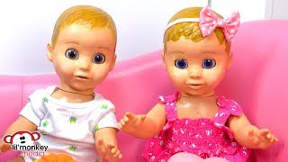 My Luva💕Bella Dolls!  Twins Day - Hatchimal Surprise Twins and Luvabella Luvabeau Baby Dolls!