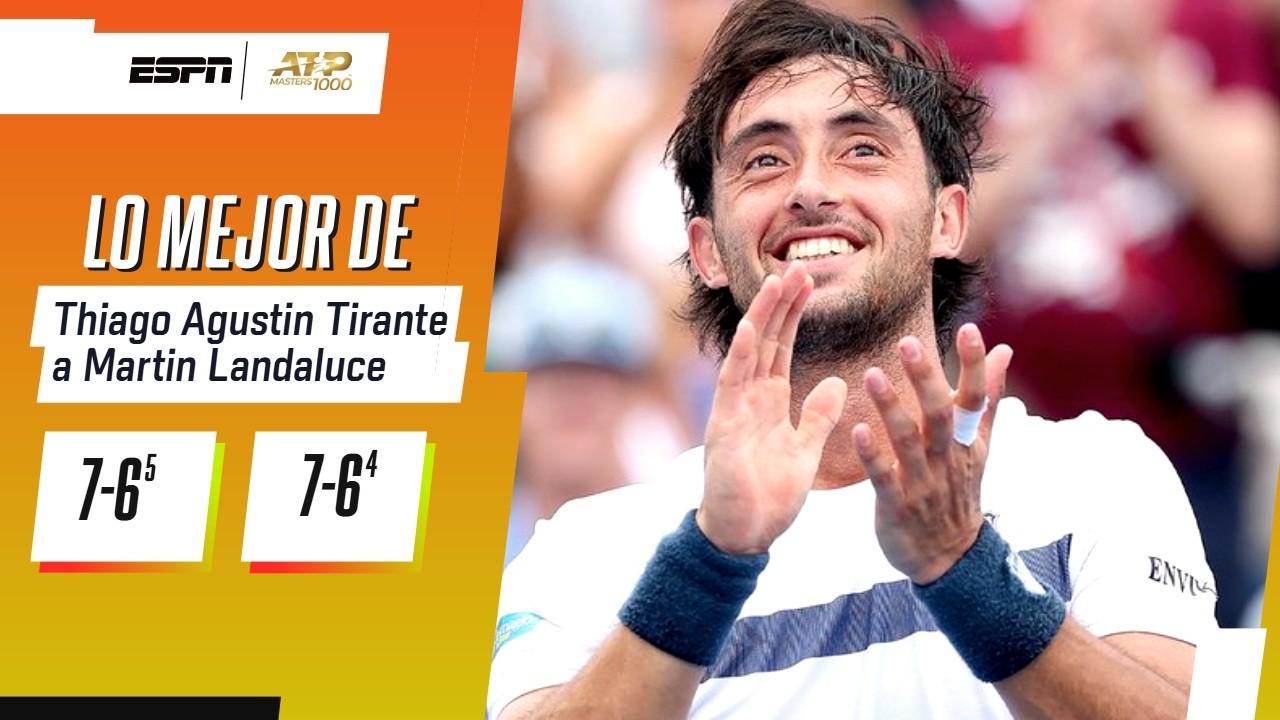 THIAGO TIRANTE SIGUE IMPARABLE EN CINCINNATI: DERROTÓ A LANDALUCE Y SE METIÓ A OCTAVOS | RESUMEN