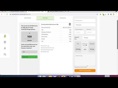 Nährwerte Berechnen mit dem Rezeptrechner
