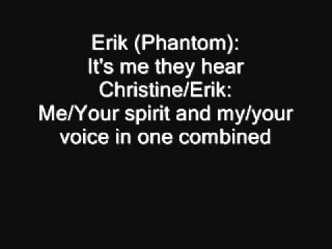 Gerard Butler +Emmy Rossum~ The Phantom of the Opera~ Lyrics