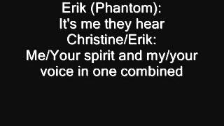 Gerard Butler +Emmy Rossum~ The Phantom of the Opera~ Lyrics