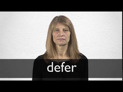 DEFER 释义 柯林斯英语词典 DEFER 释义 柯林斯英语词典
