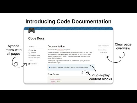 Code Documentation Notion Template