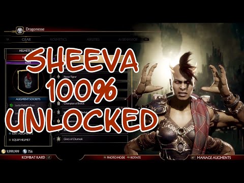 Sheeva Showcase - All Gear, Skins, Cinematics & Finishers Unlocked - Mortal Kombat 11