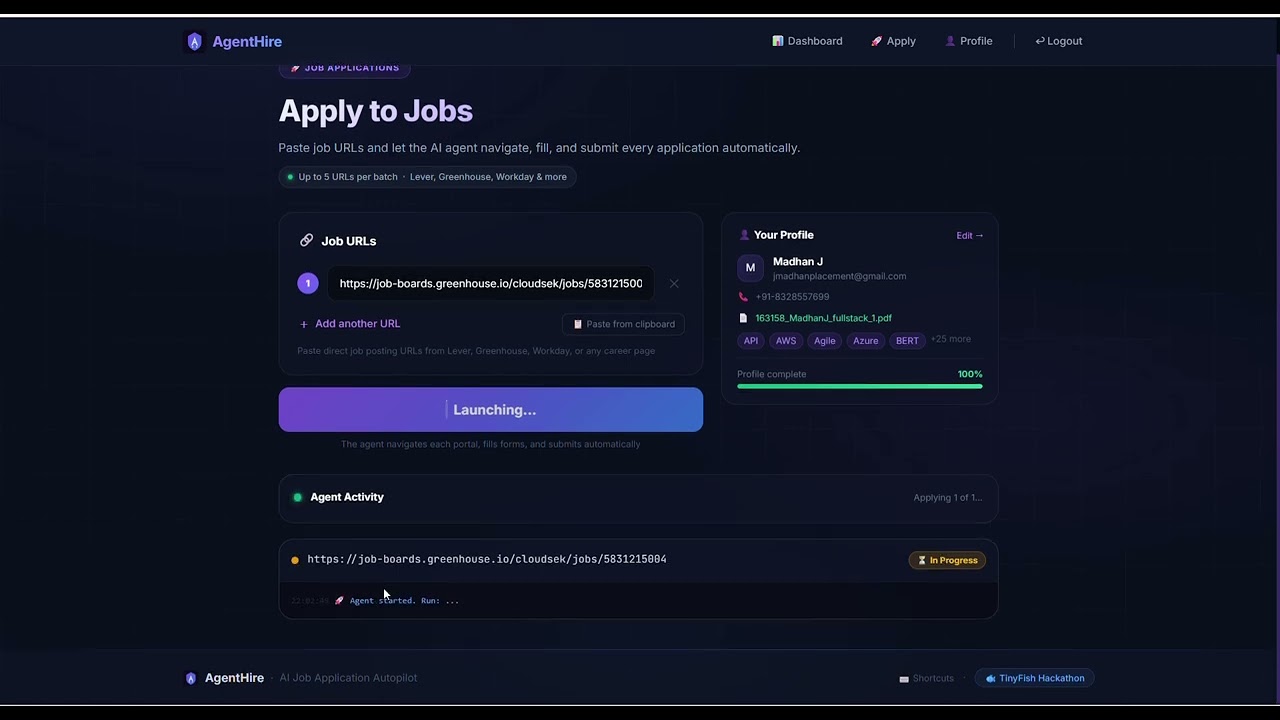 AgentHire – AI Agent That Automatically Applies to Jobs For You