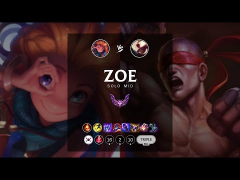 Zoe Mid vs Lee Sin - KR Master Patch 12.16