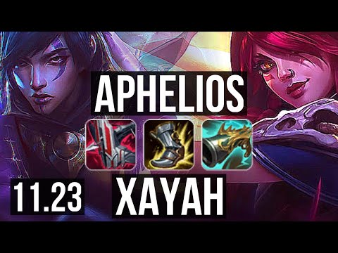 APHELIOS & Gragas vs XAYAH & Janna (ADC) | 68% winrate, Legendary, 11/5/17 | KR Master | 11.23