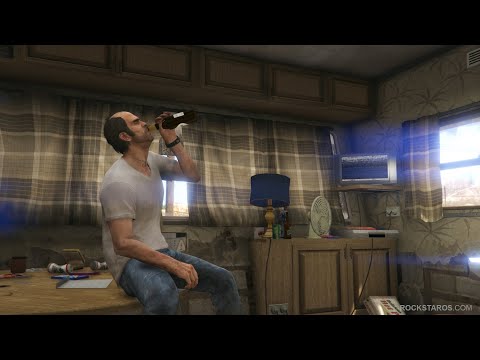 Trevor gets drunk by drinking beer — GTA 5