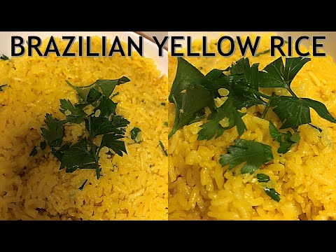 HOW TO MAKE YELLOW RICE WITH GARLIC " BRAZILIAN TASTE" | YUMMY KIDS LOVE THIS RECIPE