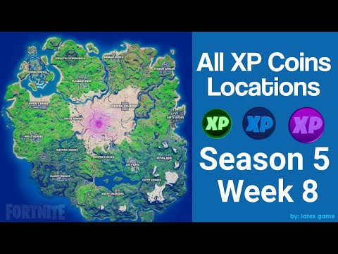 All XP Coins Locations Week 8 (Fortnite Chapter 2 Season 5)!