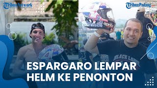 Tepati Janji setelah 1 Juta Followers! Aleix Espargaro Lemparkan Helm Kesayangan ke Tribun Penonton
