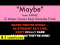 Maybe Lower Key From Annie G Major Karaoke Track With Lyrics On Screen