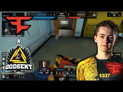 Faze NEW ROSTER FIRST GAME -  Bymas standin 16 y.o prodigy in DreamHack Masters Spring 2020