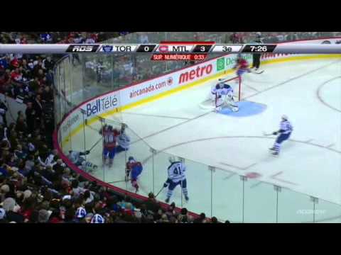Andrei Kostitsyn hit on Luke Schenn, Off. Zone (2011-02-12)