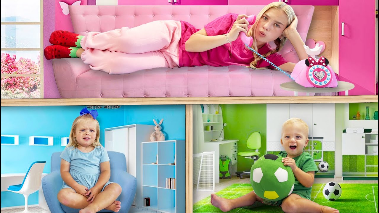 Maggie learns colors with little brother