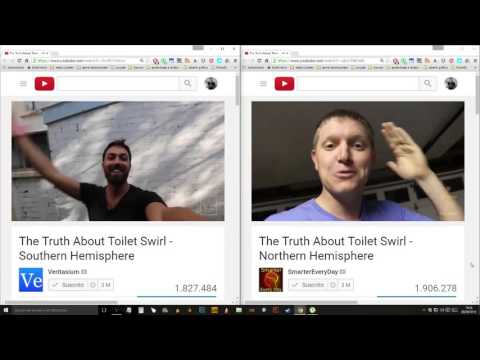The Truth About Toilet Swirl Veritasium and SmarterEveryDay Synchronized Videos