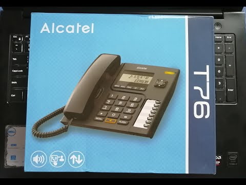 Fiksuotas telefonas Alcatel T76 Juodas video