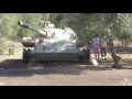 A Syrian tank that was hit during the Yom Kippur war ...