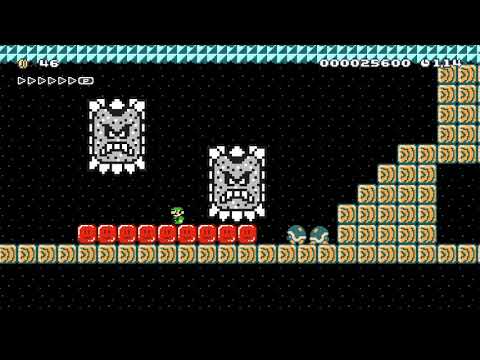 Underground Thwomp Cave by RileyFree - Super Mario Maker 2 - No Commentary 1cb 022020