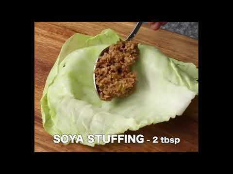 healthy & tasty stuffed cabbage rolls recipe | cabbage spring roll with minced soya chunks | Urvi