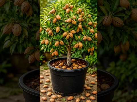 How to Grow Almond Tree at Home in a Pot ?? | Easy Growing Tips! #shorts #gardening #almond