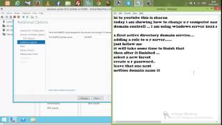 preview picture of video 'How to add active directory domain controller in windows server 2012 r2'