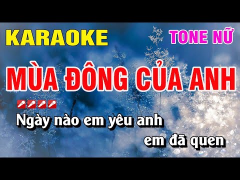 Karaoke Mùa Đông Của Anh Tone Nữ Nhạc Sống | Nguyễn Linh