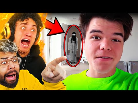 Reacting To GHOSTS Caught In YouTube Videos! (Jelly, Preston, DanTDM)