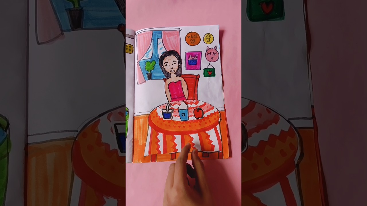 cute doll house 💗🎊 #music #art #trending #drawing #craft #diy