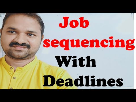 Job Sequencing with Deadlines || Greedy Method || Design and Analysis of Algorithms || DAA
