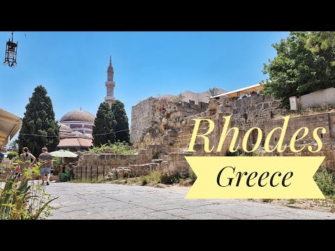 Walk in Rhodes, Greece. Let's find the Colossus of Rhodes and look around streets and backstreets.