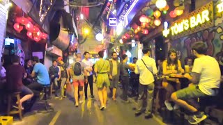 The Crazy Nightlife Street Scene in Hanoi, Vietnam