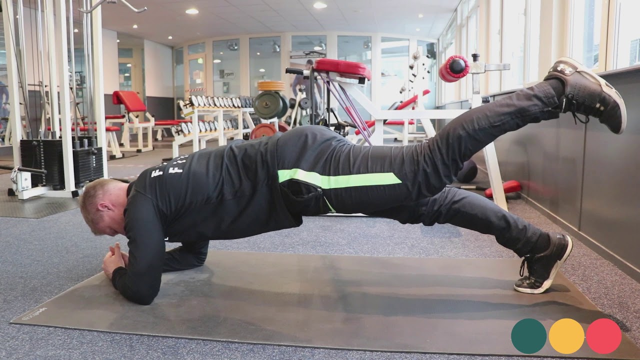 Video thumbnail: planking (single leg) — instructievideo