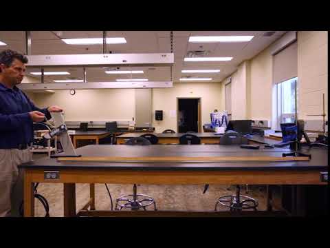 Dr. Jan Fiala projectile motion demonstration UVa-Wise Physics 30 degrees