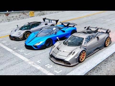 2022 SSC Tuatara Striker vs Pagani Imola vs Pagani Zonda R at Imola GP