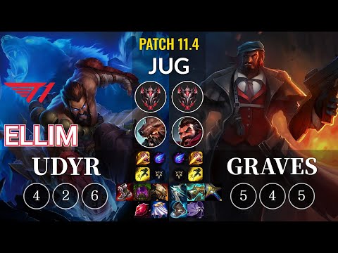 T1 Ellim Udyr vs Graves Jungle - KR Patch 11.4