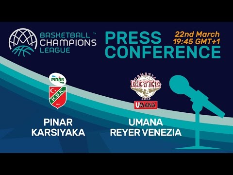 Pinar Karsiyaka v Umana Reyer Venezia - Press Conference -Quarter-Final -Basketball Champions League
