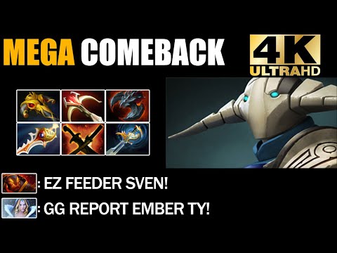 IMPOSSIBLE Mega Creeps Comeback By Scepter Sven Flying Stun Epic Battle Fight Dota 2 Pro Gameplay