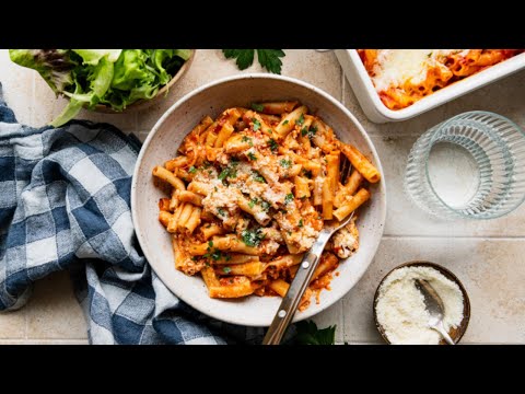 Dump and Bake 3 Cheese Baked Ziti