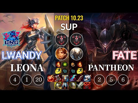 LNG lwandy Leona vs IG Fate Pantheon Sup - KR Patch 10.23