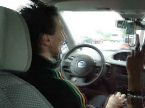 En el carro con David Ferrari..lokeraaaaa