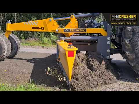 MeriGrader MGR-420 & Packer MPC-375  maintaining gravel road.