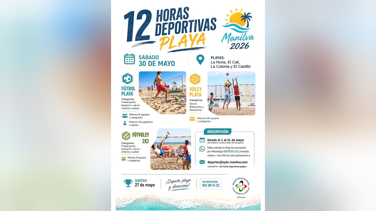 Deportes presenta las I 12 Horas Deportivas Playa