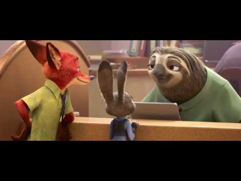Zootopia - Sloth Scene Sped Up (Normal Speed)