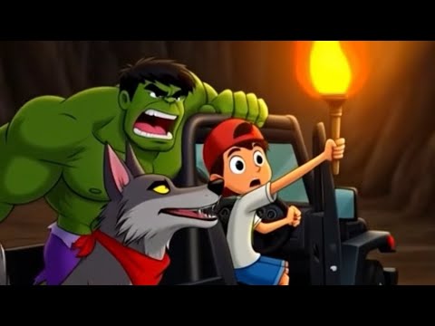 Green Hulk vs Red Hulk Epic Fight | Mountain Adventure cartoon 🚗⛰️🔥