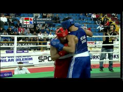 Middle (75kg) SF - Bandarenka (BLR) vs Ogogo (ENG) - 2012 European Olympic Qualifying Event